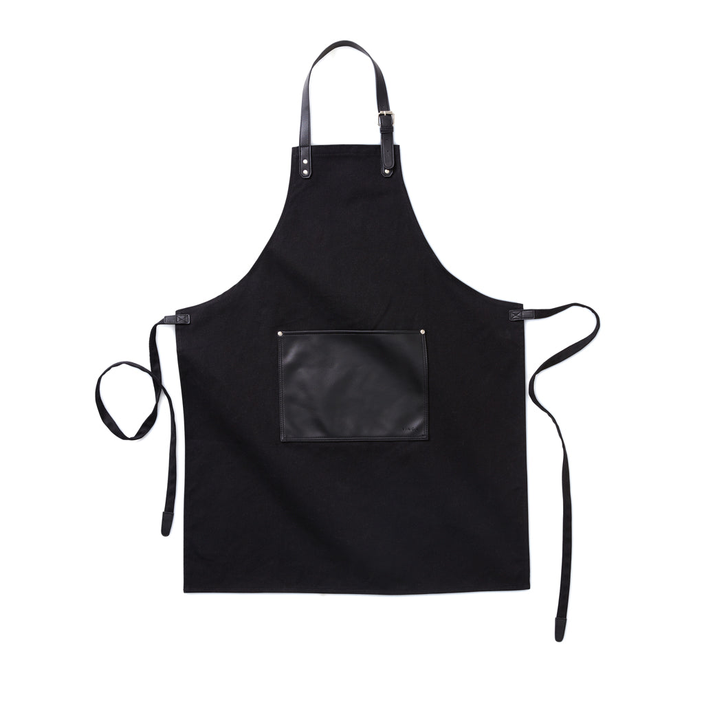 grembiuli e cappelli chef personalizzati in cotone, pu colore nero_nero 1293934 VAR01