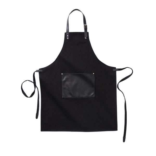 grembiuli e cappelli chef personalizzati in cotone, pu colore nero_nero 1293934 VAR01