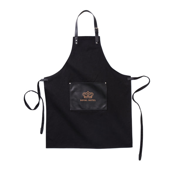 Carica l&#39;immagine nel visualizzatore di Gallery, grembiuli e cappelli chef personalizzati in cotone, pu colore nero_nero 1293934 DET05
