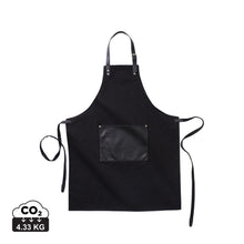 Carica l&#39;immagine nel visualizzatore di Gallery, grembiuli e cappelli chef personalizzati in cotone, pu colore nero_nero 1293934 DET01
