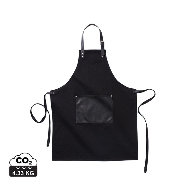 Carica l&#39;immagine nel visualizzatore di Gallery, grembiuli e cappelli chef personalizzati in cotone, pu colore nero_nero 1293934 DET05
