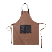 Carica l&#39;immagine nel visualizzatore di Gallery, grembiuli e cappelli chef pubblicitari in cotone, pu colore marrone_marrone 1293934 VAR02
