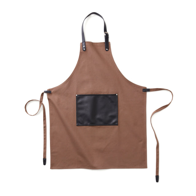 grembiuli e cappelli chef pubblicitari in cotone, pu colore marrone_marrone 1293934 VAR02
