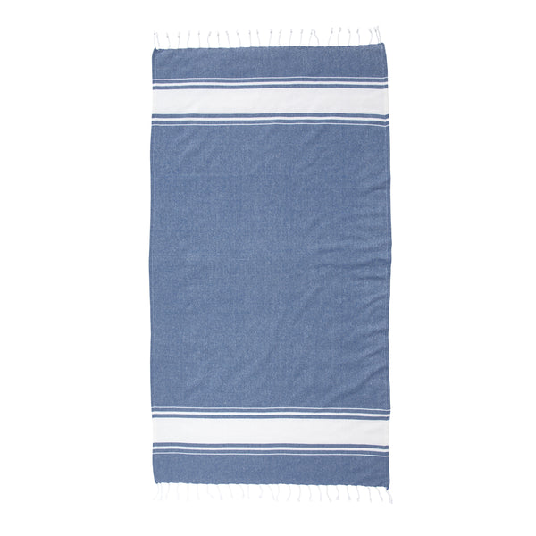 Carica l'immagine nel visualizzatore di Gallery, teli mare personalizzati in cotone riciclato colore blu_blu 1194123 DET02
