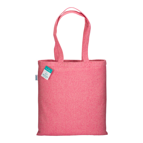 Carica l&#39;immagine nel visualizzatore di Gallery, shopper stampate con logo in cotone riciclato colore rosa_rosa 1194829 DET03
