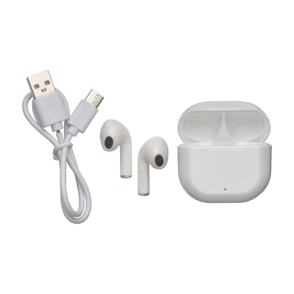 Carica l'immagine nel visualizzatore di Gallery, auricolari wireless da personalizzare in abs riciclato colore bianco_bianco 1195122 DET04
