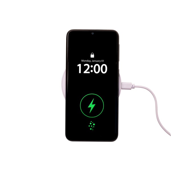 Carica l&#39;immagine nel visualizzatore di Gallery, caricabatteria wireless da personalizzare in abs riciclato colore bianco_bianco 1195123 DET04
