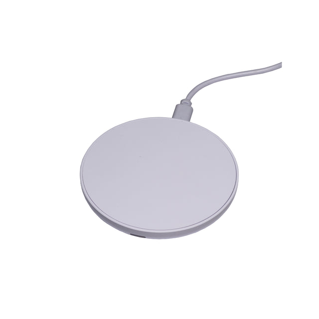 caricabatteria wireless da personalizzare in abs riciclato colore bianco 1195123 VAR01