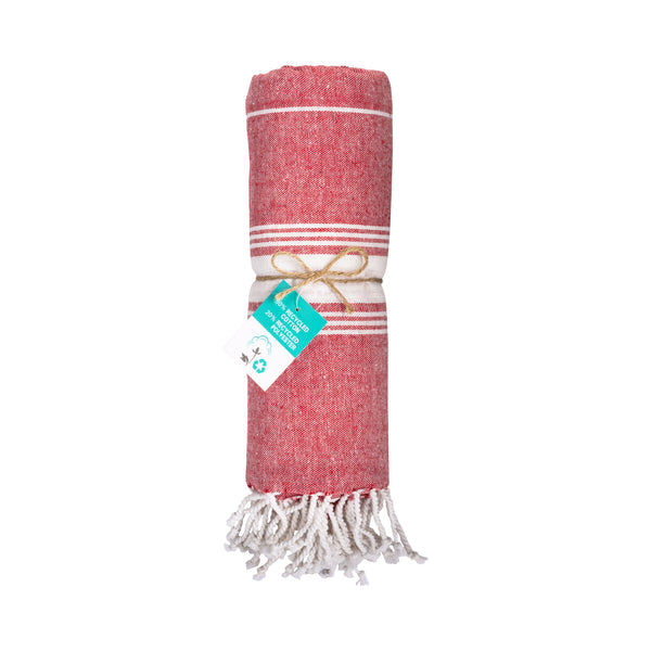 Carica l'immagine nel visualizzatore di Gallery, teli mare personalizzabili in cotone colore rosso_rosso 1195140 DET02
