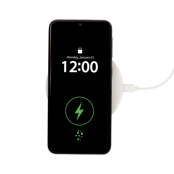 Carica l&#39;immagine nel visualizzatore di Gallery, caricabatteria wireless da personalizzare in plastica colore bianco_bianco 1195145 DET03
