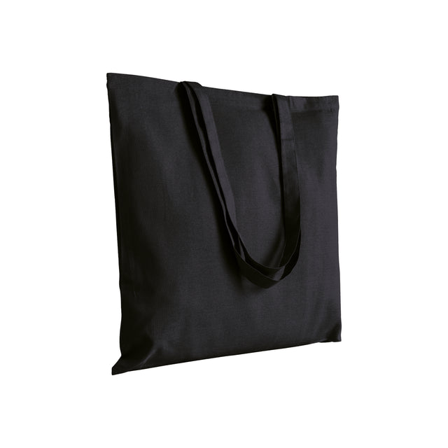 borse shopper personalizzate in cotone riciclato colore nero 1195820 VAR01