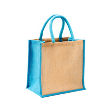 Carica l&#39;immagine nel visualizzatore di Gallery, borse stampate con logo in juta colore celeste_azzurro 1195823 VAR03
