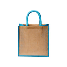 Carica l&#39;immagine nel visualizzatore di Gallery, borse stampate con logo in juta colore celeste_azzurro 1195823 DET01
