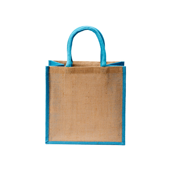 Carica l&#39;immagine nel visualizzatore di Gallery, borse stampate con logo in juta colore celeste_azzurro 1195823 DET01

