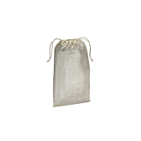 sacchetti regalo stampati con logo in cotone colore argento_argento 1195844 VAR01
