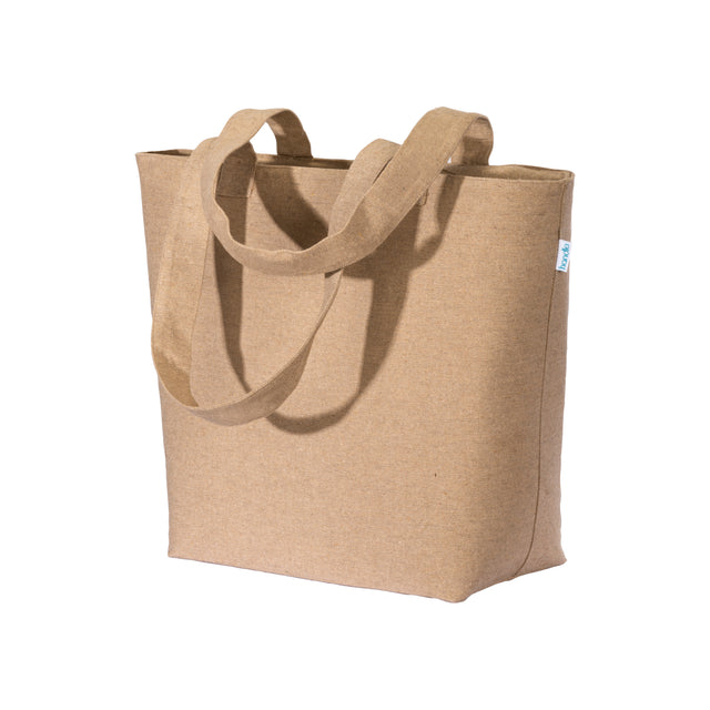 borse shopper personalizzate in cotone riciclato colore naturale 1195847 VAR01