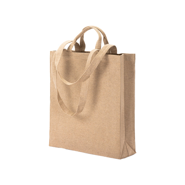 borse shopper personalizzate in cotone riciclato colore naturale 1195868 VAR01