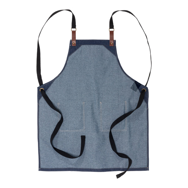 Carica l'immagine nel visualizzatore di Gallery, grembiuli e cappelli chef personalizzati in denim colore jeans_blu 1196120 DET02
