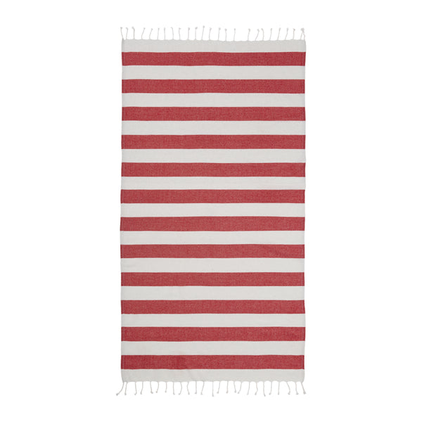 Carica l&#39;immagine nel visualizzatore di Gallery, teli mare personalizzabili in cotone riciclato colore rosso_rosso 1196126 DET03
