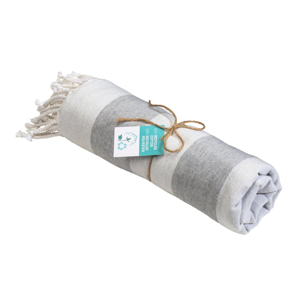 teli mare da personalizzare in cotone riciclato colore grigio_grigio 1196126 VAR02