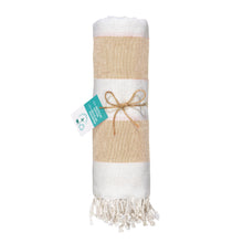 Carica l'immagine nel visualizzatore di Gallery, teli mare personalizzati in cotone riciclato colore naturale_naturale 1196126 DET02
