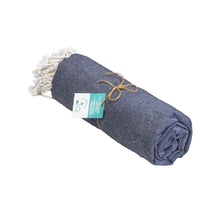 Carica l'immagine nel visualizzatore di Gallery, teli mare personalizzati in cotone riciclato colore blu_blu 1196127 VAR03
