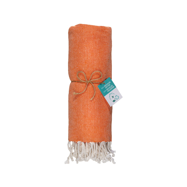 Carica l'immagine nel visualizzatore di Gallery, teli mare promozionali in cotone riciclato colore arancione_arancione 1196127 DET03
