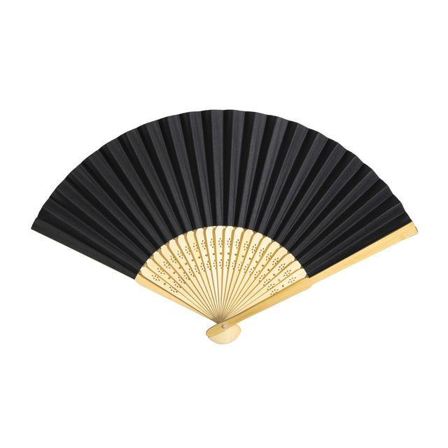 ventagli personalizzati in bamboo colore nero 1196132 VAR01
