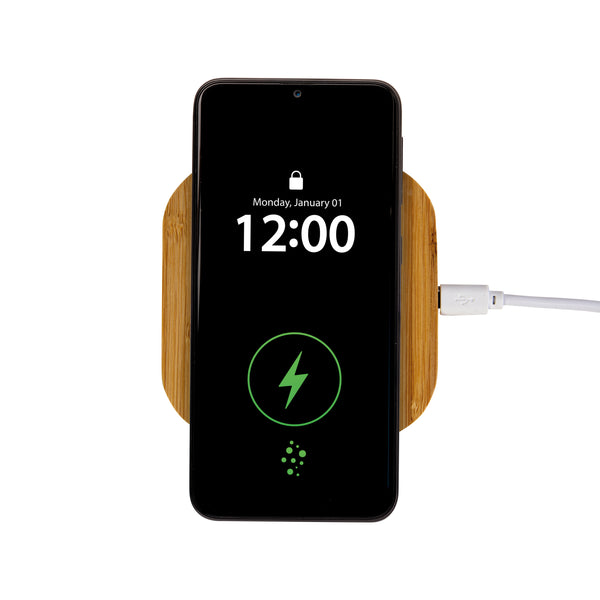 Carica l&#39;immagine nel visualizzatore di Gallery, caricabatteria wireless personalizzati in bamboo colore naturale_naturale 1196147 DET03
