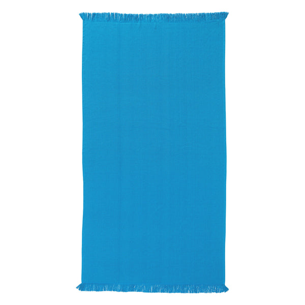 Carica l'immagine nel visualizzatore di Gallery, teli mare pubblicitari in cotone riciclato colore celeste_azzurro 1196157 DET01
