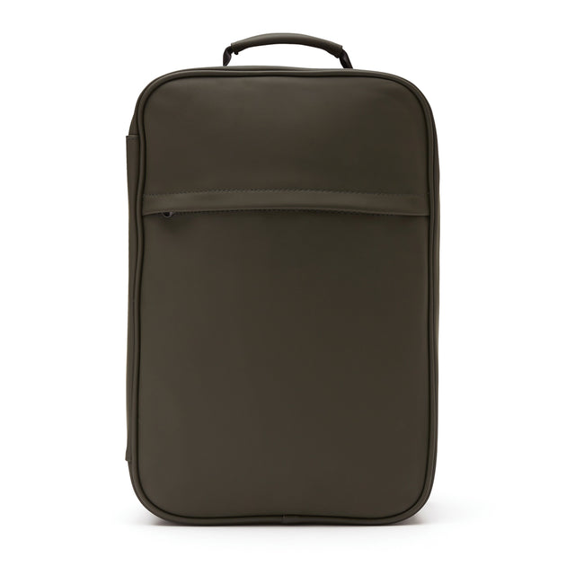zaini porta PC promozionali in pu, poliestere colore verde_verde 12296720 VAR04