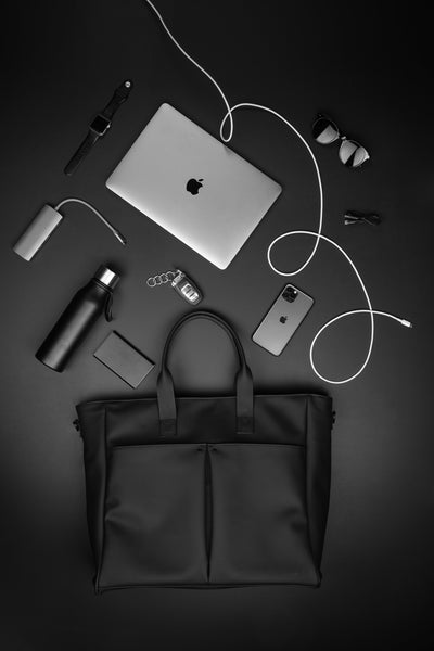 Carica l&#39;immagine nel visualizzatore di Gallery, borse porta PC e documenti personalizzate in pu, poliestere colore nero_nero 12296734 DET07

