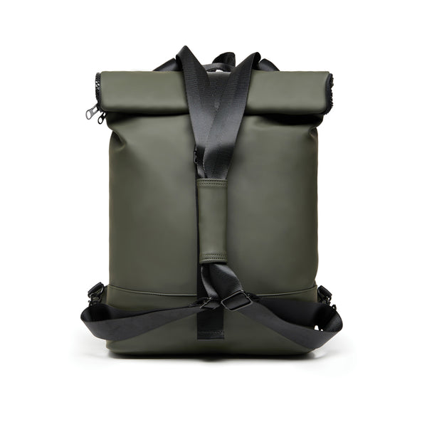 Carica l&#39;immagine nel visualizzatore di Gallery, zaini porta PC promozionali in pu, poliestere colore verde_verde 12296735 DET09
