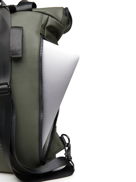 Carica l&#39;immagine nel visualizzatore di Gallery, zaini porta PC promozionali in pu, poliestere colore verde_verde 12296735 DET09
