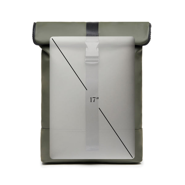 Carica l&#39;immagine nel visualizzatore di Gallery, zaini porta PC promozionali in pu, poliestere colore verde_verde 12296735 DET09
