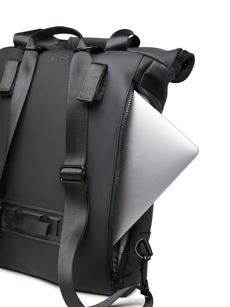 Carica l&#39;immagine nel visualizzatore di Gallery, zaini porta PC personalizzati in pu, poliestere colore nero_nero 12296735 DET09
