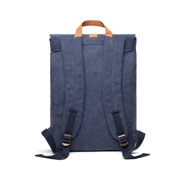 Carica l&#39;immagine nel visualizzatore di Gallery, zaini porta PC personalizzati in canapa riciclato, poliestere colore blu-navy_blu 122323818 DET08
