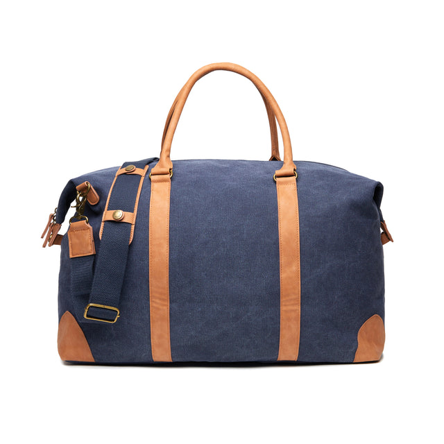borsoni da viaggio personalizzati in canapa riciclato, poliestere colore blu-navy_blu 12296939 VAR03