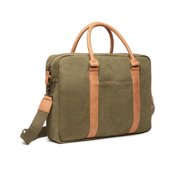 Carica l&#39;immagine nel visualizzatore di Gallery, borse porta PC e documenti personalizzate in cotone riciclato colore verde_verde 12296940 DET07
