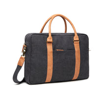 Carica l&#39;immagine nel visualizzatore di Gallery, borse porta PC e documenti personalizzate in cotone riciclato colore nero_nero 12296940 DET03
