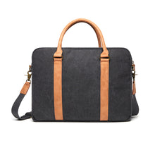 Carica l&#39;immagine nel visualizzatore di Gallery, borse porta PC e documenti personalizzate in cotone riciclato colore nero_nero 12296940 DET04
