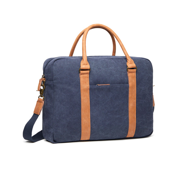 Carica l&#39;immagine nel visualizzatore di Gallery, borse porta PC e documenti personalizzate in cotone riciclato colore blu-navy_blu 12296940 DET09
