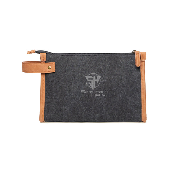 Carica l&#39;immagine nel visualizzatore di Gallery, pochette e beauty case personalizzate in canapa riciclato, poliestere colore nero_nero 12296941 DET05
