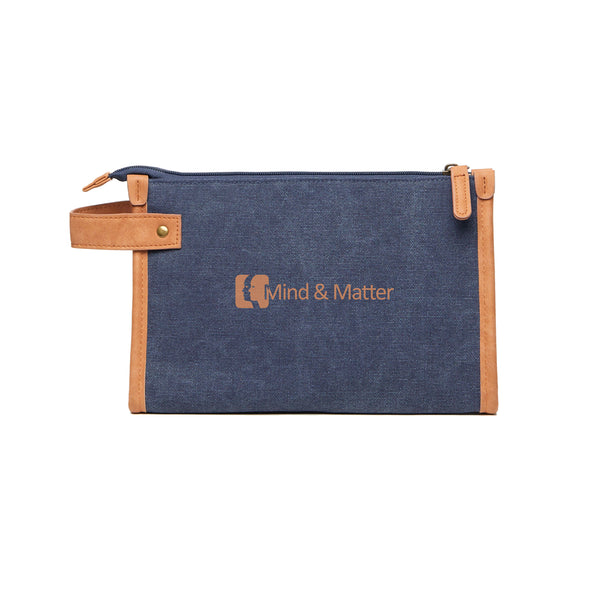 Carica l&#39;immagine nel visualizzatore di Gallery, pochette e beauty case personalizzate in canapa riciclato, poliestere colore blu-navy_blu 12296941 DET05
