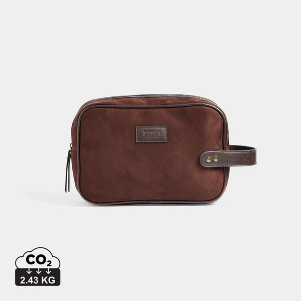 Carica l&#39;immagine nel visualizzatore di Gallery, pochette e beauty case stampate con logo in poliestere, poliestere colore marrone_marrone 12296977 DET09

