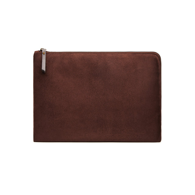 custodie per PC e tablet stampate con logo in poliestere, poliestere colore marrone_marrone 12296998 VAR02
