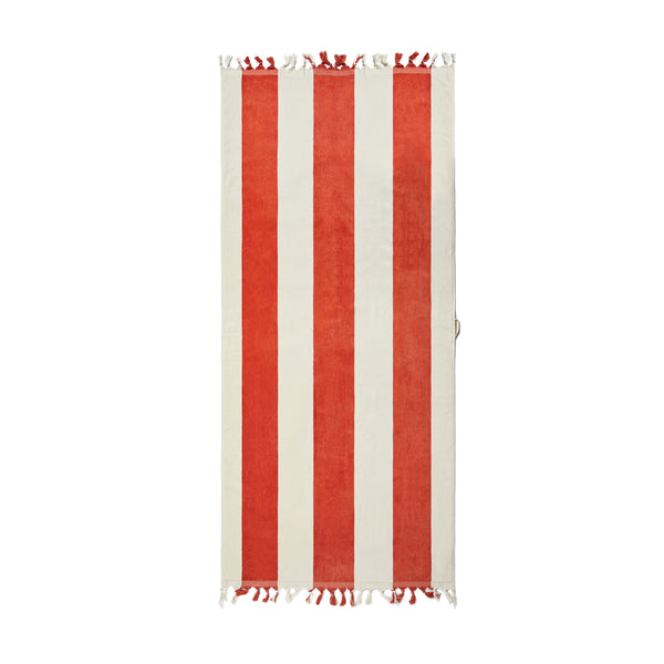 Carica l&#39;immagine nel visualizzatore di Gallery, teli mare personalizzabili in cotone colore rosso-ciliegia_rosso 1294523 DET07
