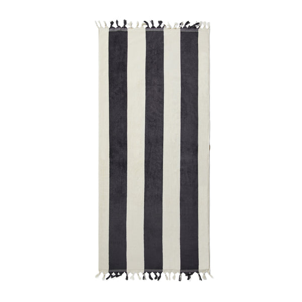Carica l&#39;immagine nel visualizzatore di Gallery, teli mare personalizzati in cotone colore nero_nero 1294523 DET07
