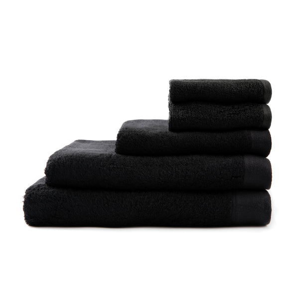Carica l&#39;immagine nel visualizzatore di Gallery, asciugamani personalizzati in cotone colore nero_nero 122316729 DET06

