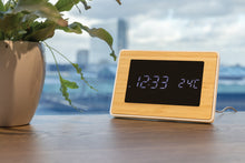 Carica l&#39;immagine nel visualizzatore di Gallery, orologi da tavolo e stazioni meteo pubblicitari in abs riciclato, fsc® bambù colore marrone_marrone 121699648 DET06
